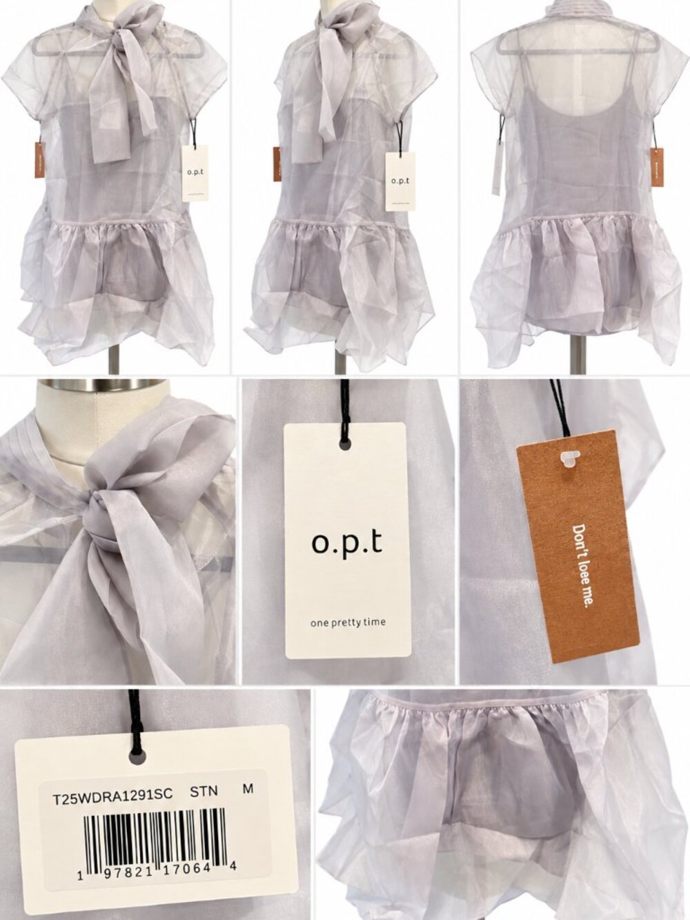 o.p.t. Joni Mini Dress – Stone – Size M – NWT